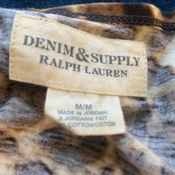 DENIM & SUPPLY RALPH LAUREN Cheetah Print Slightly Cropped Blouse - Picture 4 of 4
